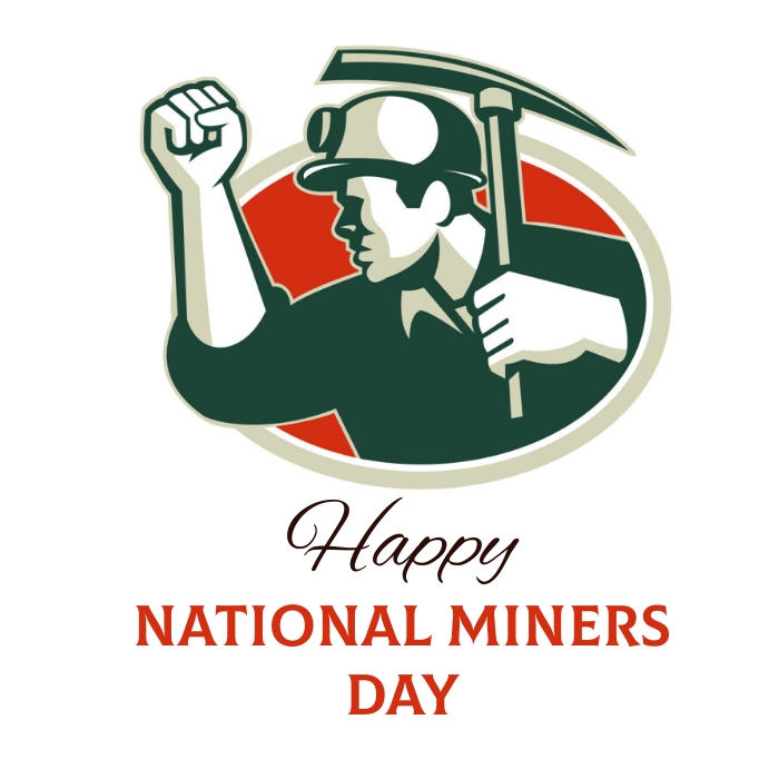 national miners day template