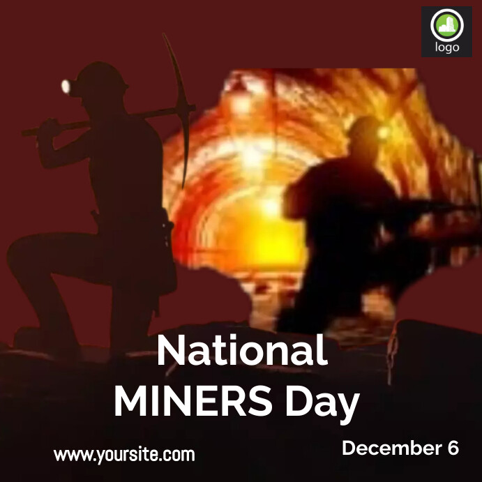 National Miners Day Template Publicação no Instagram