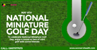 Yellow National Miniature Golf Day Social delt Facebook-billede Template