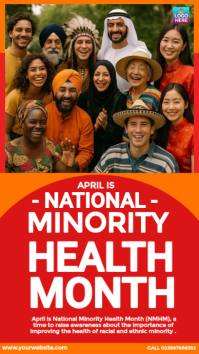 National Minority Health Month Ad Instagram Story template