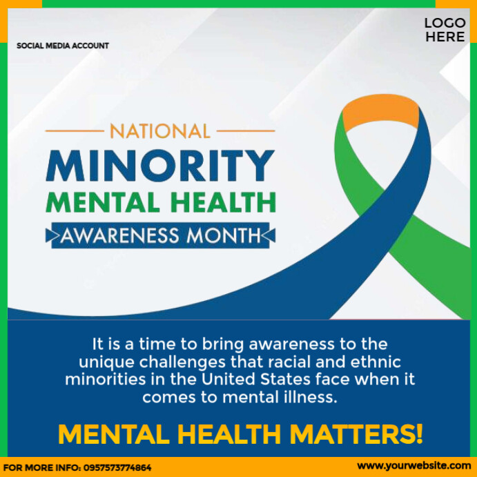 National Minority Mental Health Awareness Month template