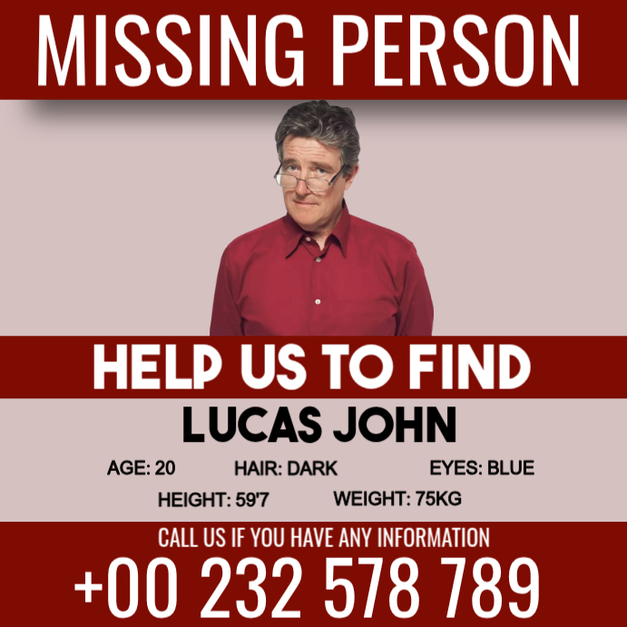 Missing Person Alert Template | PosterMyWall