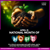 National Month of Hope Publicação no Instagram template