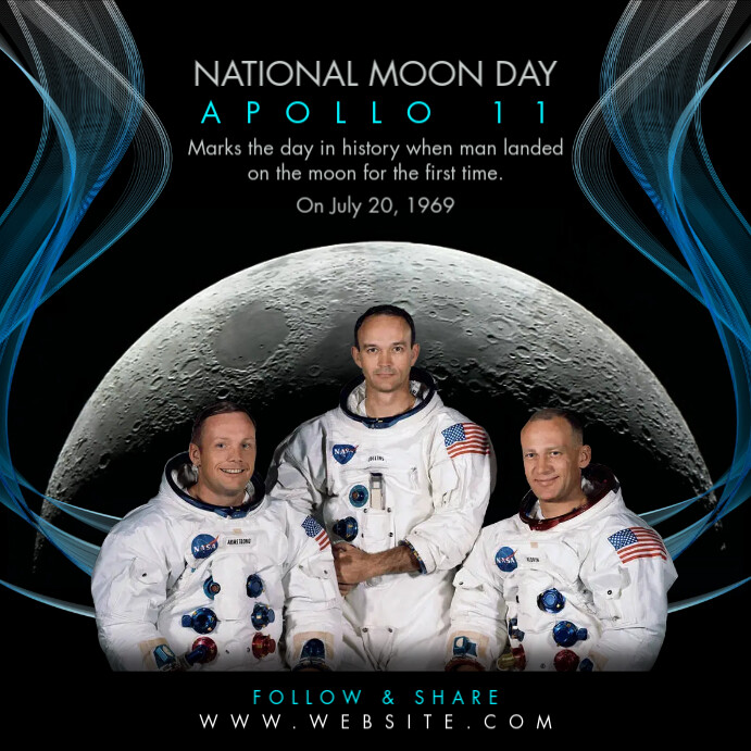 Moon Posts National Moon Day Post Template | PosterMyWall