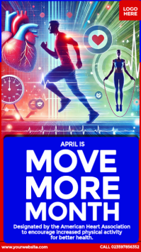 National Move More Month Instagram Story template