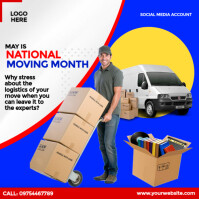 National Moving Month Instagram Post template