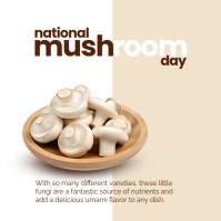 National Mushroom Day Instagram Post template