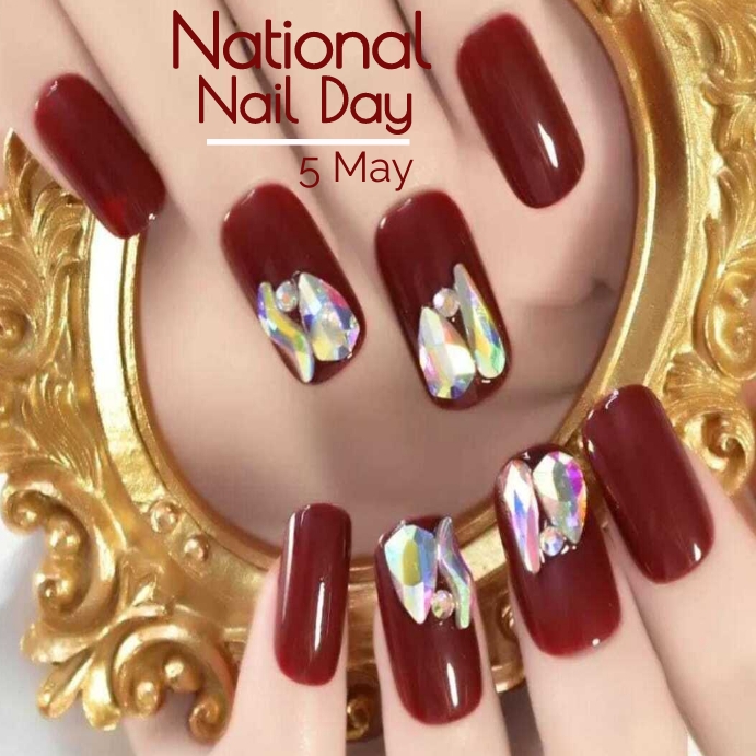 National nail day instagram post template