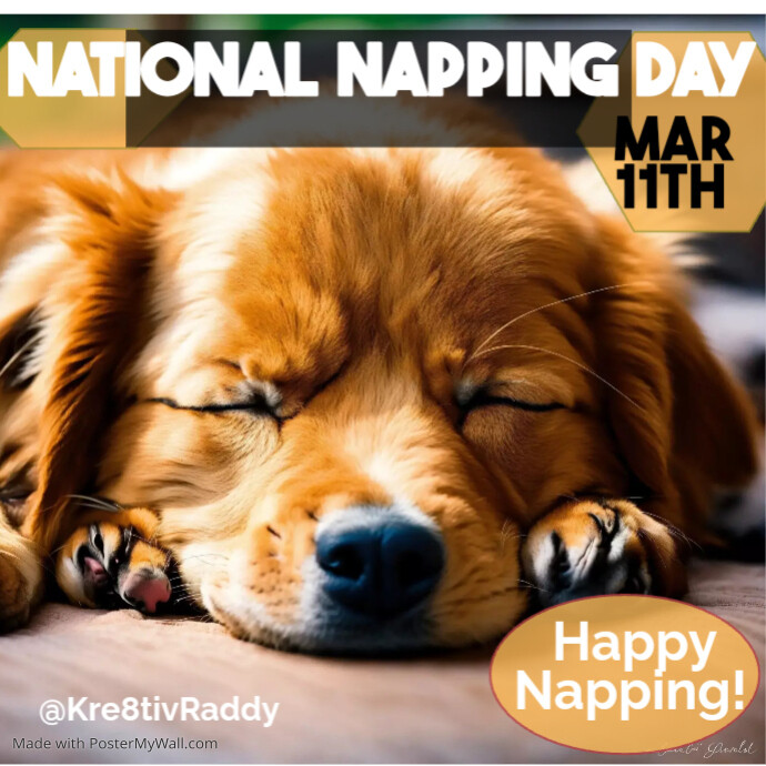Kit Napping Post National Napping Day Template | PosterMyWall