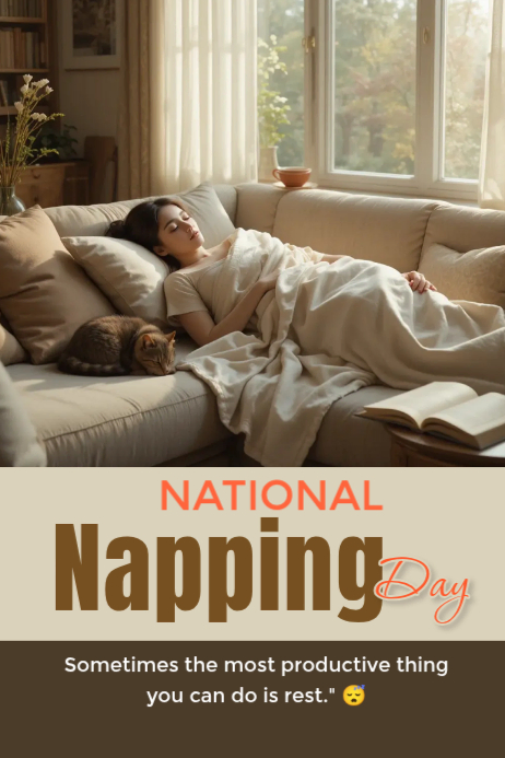 NATIONAL NAPPING DAY Template | PosterMyWall