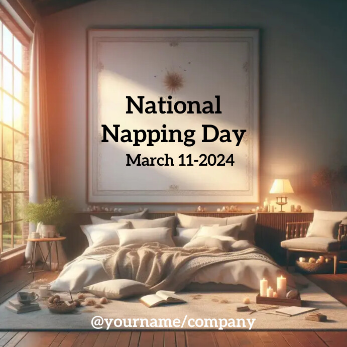 Kit Napping Post National Napping Day Instagram Post Template | PosterMyWall