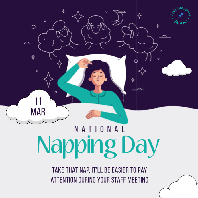 Kit Napping Post National Napping day instagram template | PosterMyWall