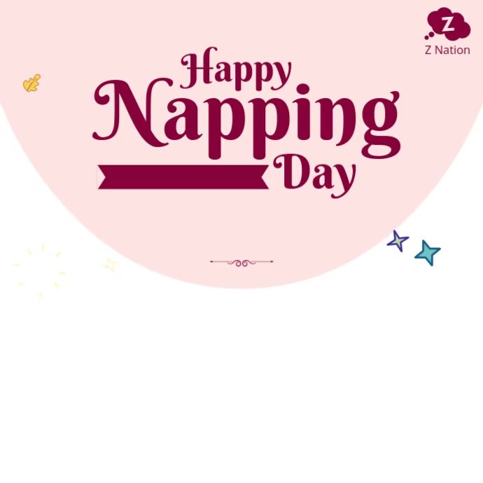 National Napping day video template Publicação no Instagram