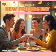 National New Friends Day Instagram Post template
