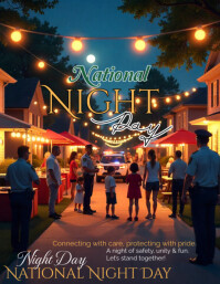 National Night Day Flyer (format US Letter) template