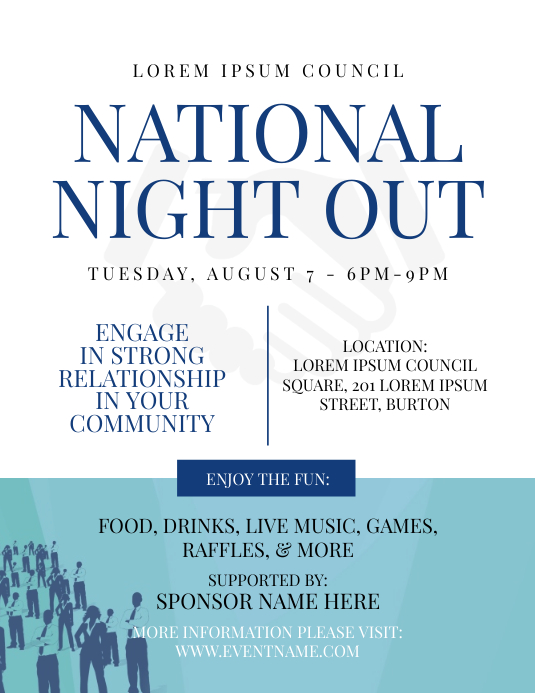 National Night Out Flyer Template PosterMyWall