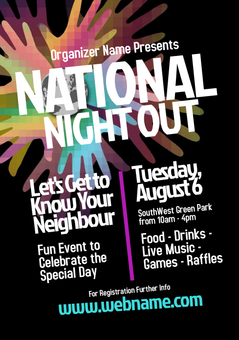 Image 2 for National Night Out Flyer Template