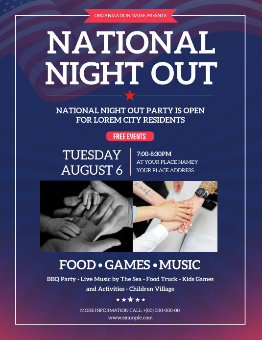 National Night Out Flyer Template PosterMyWall National Night Out Flyer Template PosterMyWall