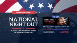 National Night Out Twitter Post template
