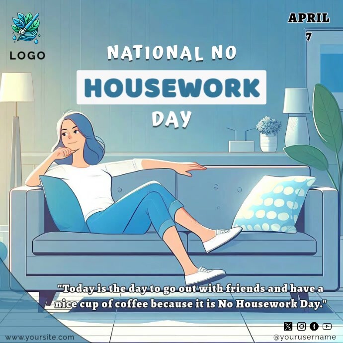 National No Housework Day template