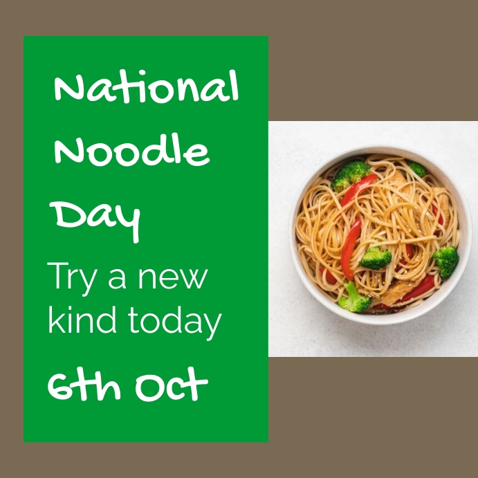 Copy of National Noodle Day PosterMyWall