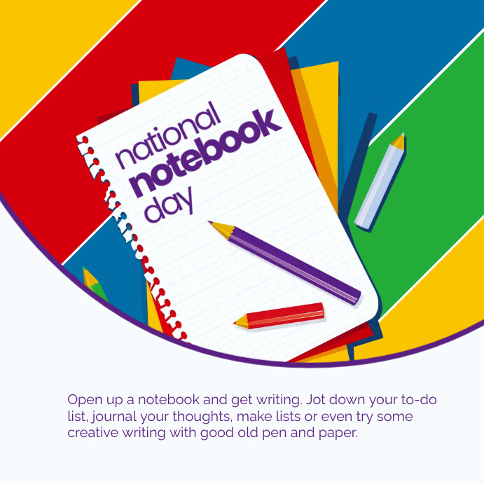 Nation Notebook.pdf Plantilla de National Notebook Day Instagram Post | PosterMyWall