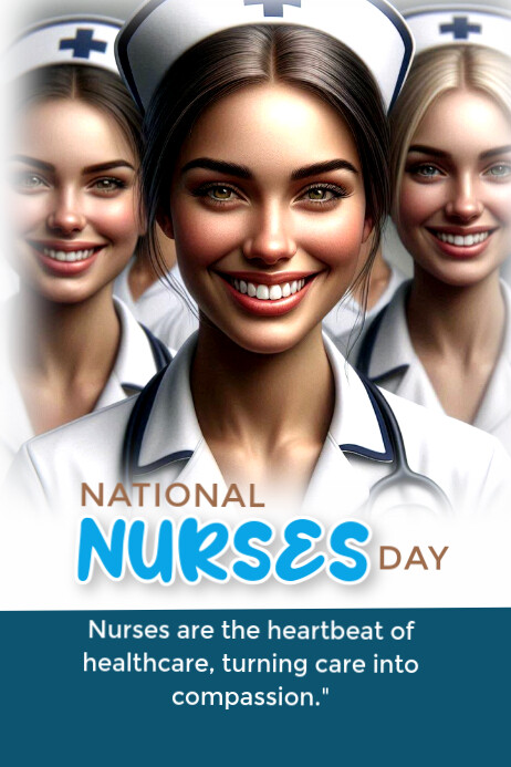 National nurses Day Poster template
