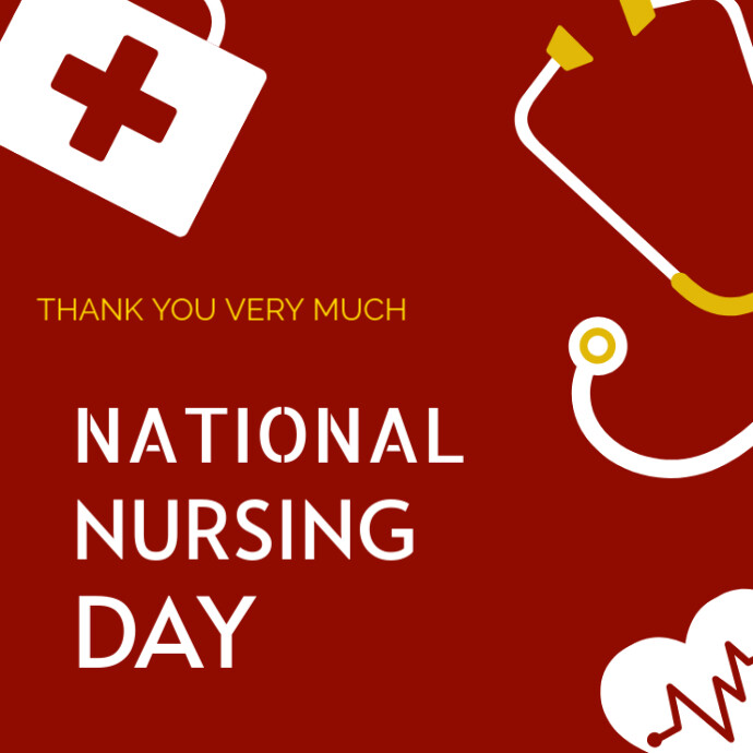 National nursing day flyer template Logo