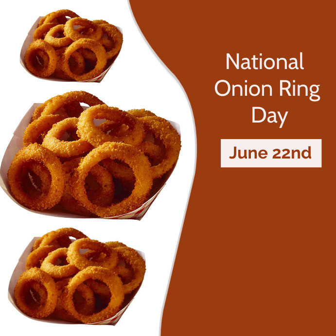 national onion ring day Instagram Post template