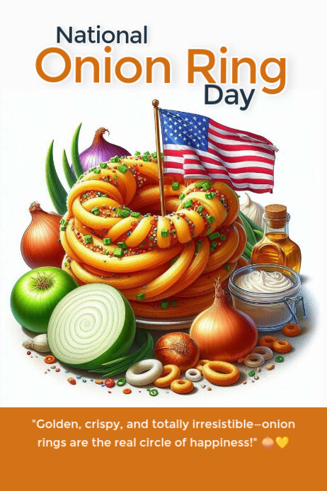 National onion ring day Cartaz template