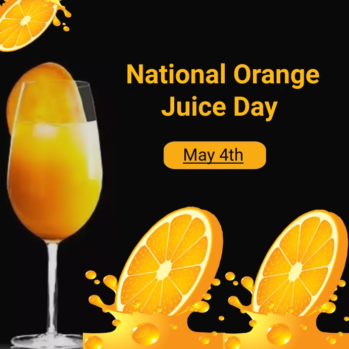 national orange juice day Template PosterMyWall