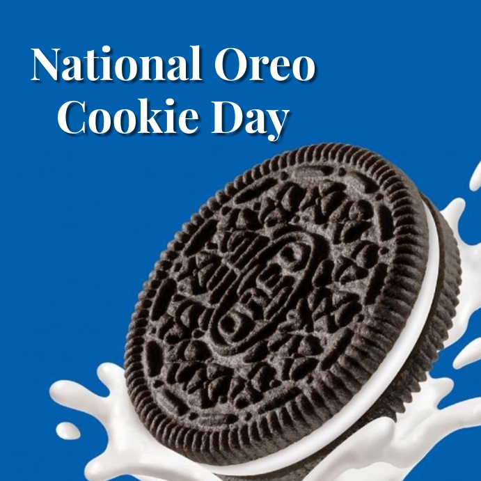 national oreo cookie day Instagram-opslag template