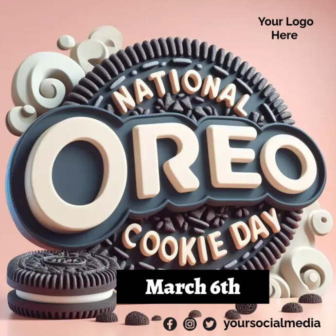 National Oreo Cookie Day Poster Template | PosterMyWall