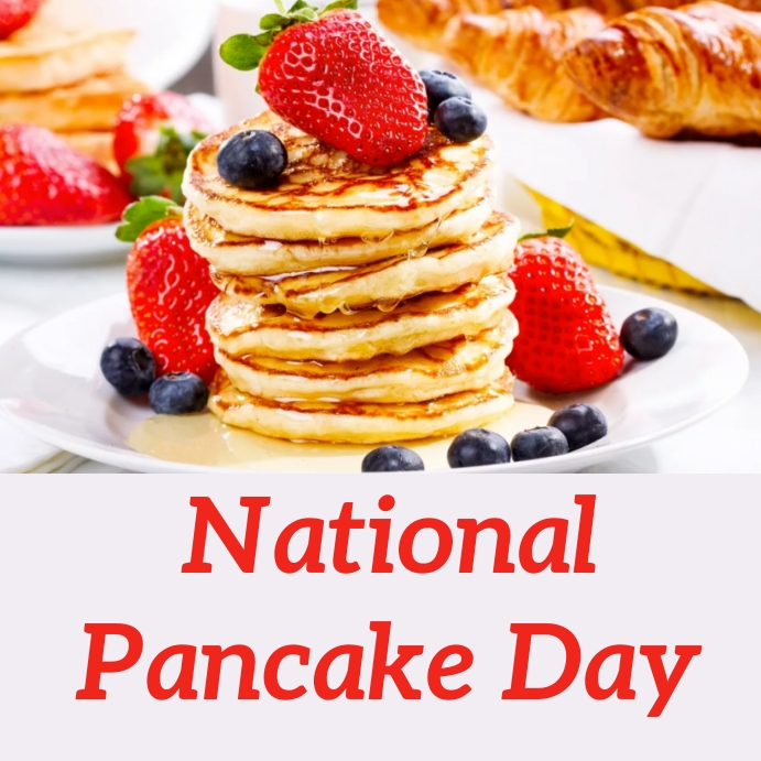 national pancake day Publicação no Instagram template