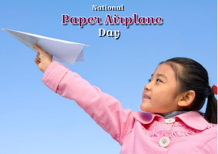 National Paper Airplane Day template Postal