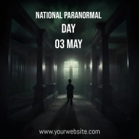 National paranormal day design โพสต์บน Instagram template