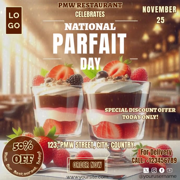 National Parfait Day Template | PosterMyWall