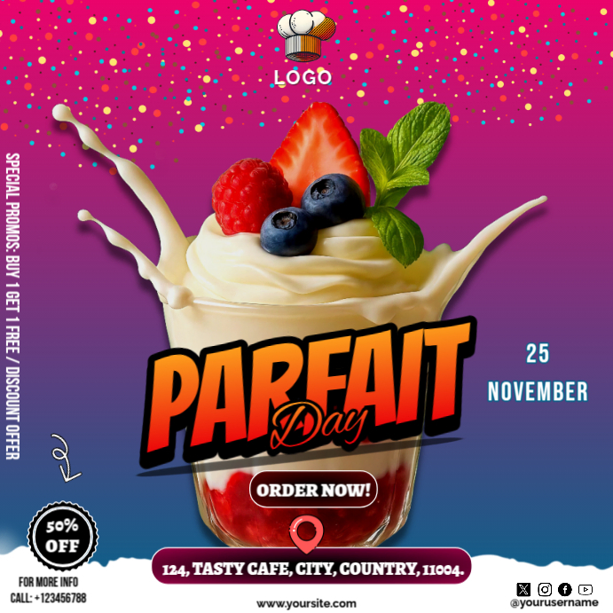Parfait Day Promotion Template | PosterMyWall