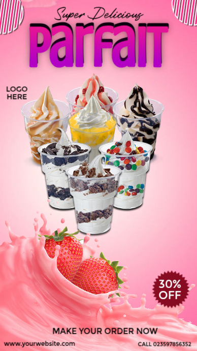 Parfait Front Design Plantilla de National Parfait Day Design | PosterMyWall