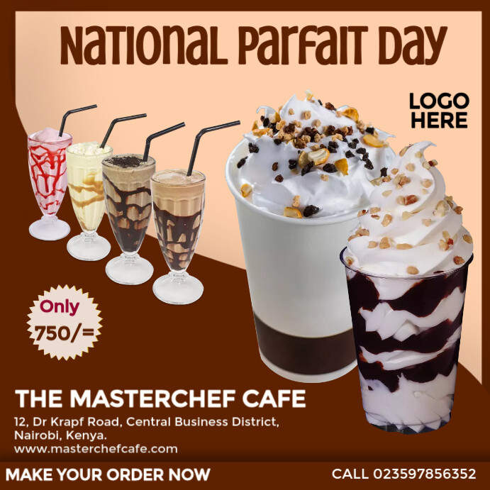 Parfait Front Design national parfait day Template | PosterMyWall