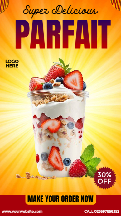 Parfait Front Design National Parfait Day Template | PosterMyWall