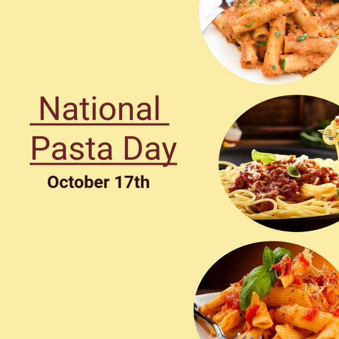 national pasta day Template PosterMyWall