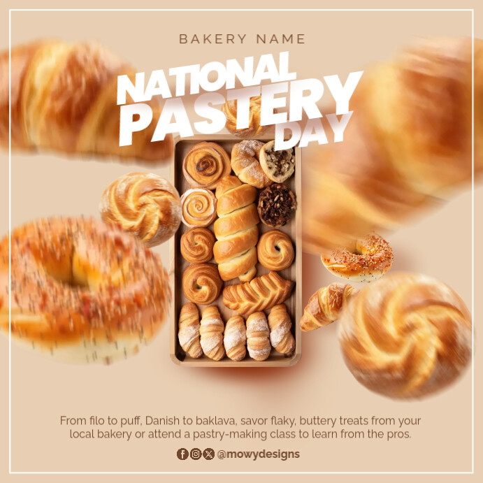 Plantilla de National Pastry Day Instagram Post | PosterMyWall