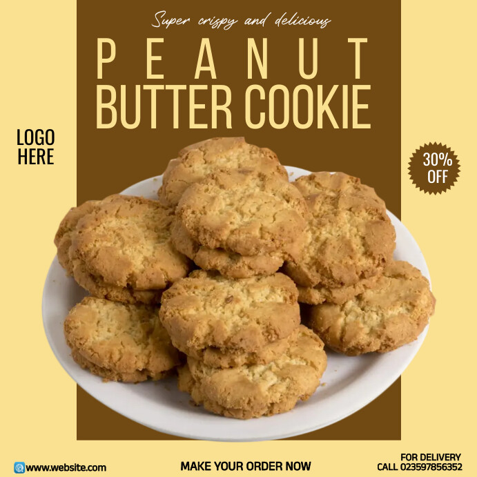 Modรจle national peanut butter cookie day PosterMyWall