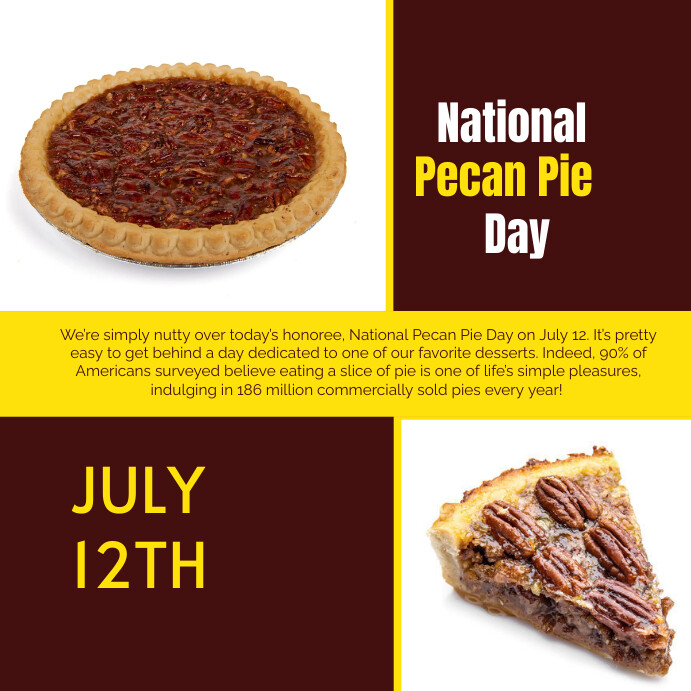 national pecan pie day Instagram Post template