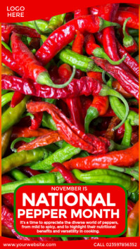 National Pepper Month Instagram Story template