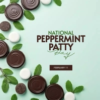 National Peppermint Patty Day Instagram Post template