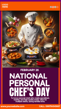 Roxo National Personal Chef's Day История на Instagram Template