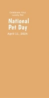 National Pet Day Roll Up Banner 3' × 6' template