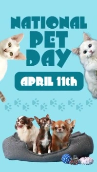 National Pet Day Greetings Instagram Story template